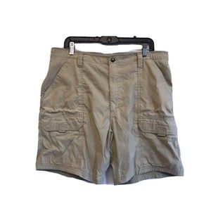 Magellan Sportswear Beige Hiking Cargo Khaki Shorts Mens 36 Fishing Outdoor